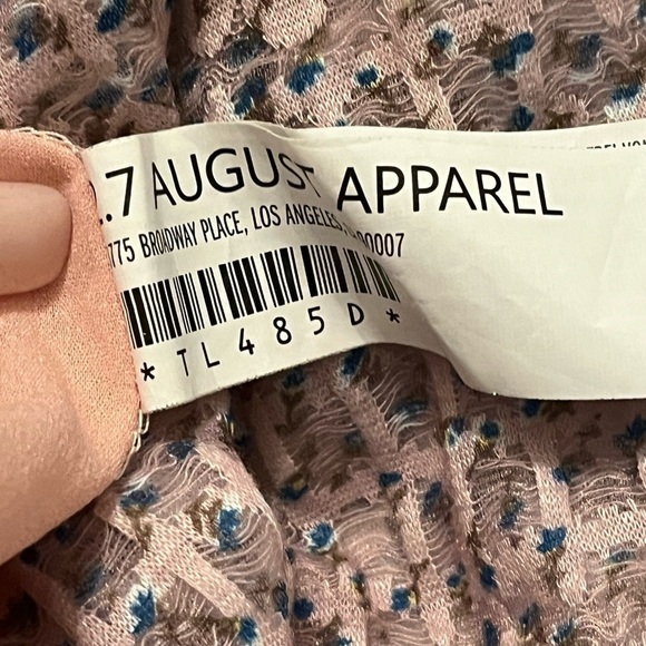 FREE THE ROSE Women's Sz M Floral Waist Smocked Midi Dress - Picture 7 of 13